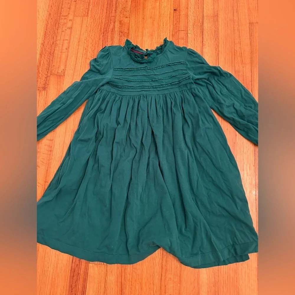 Mini Boden Green Dress EUC Girls Size 11/12 Y (A1